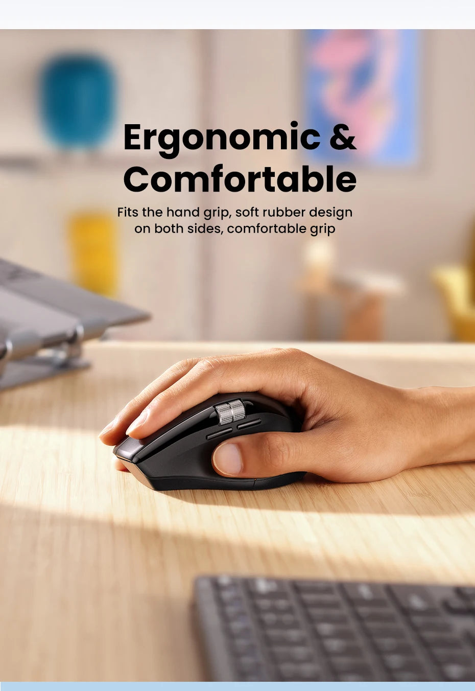 UGREEN Wireless Hyper-Fast Mouse – 5000DPI Ergonomic