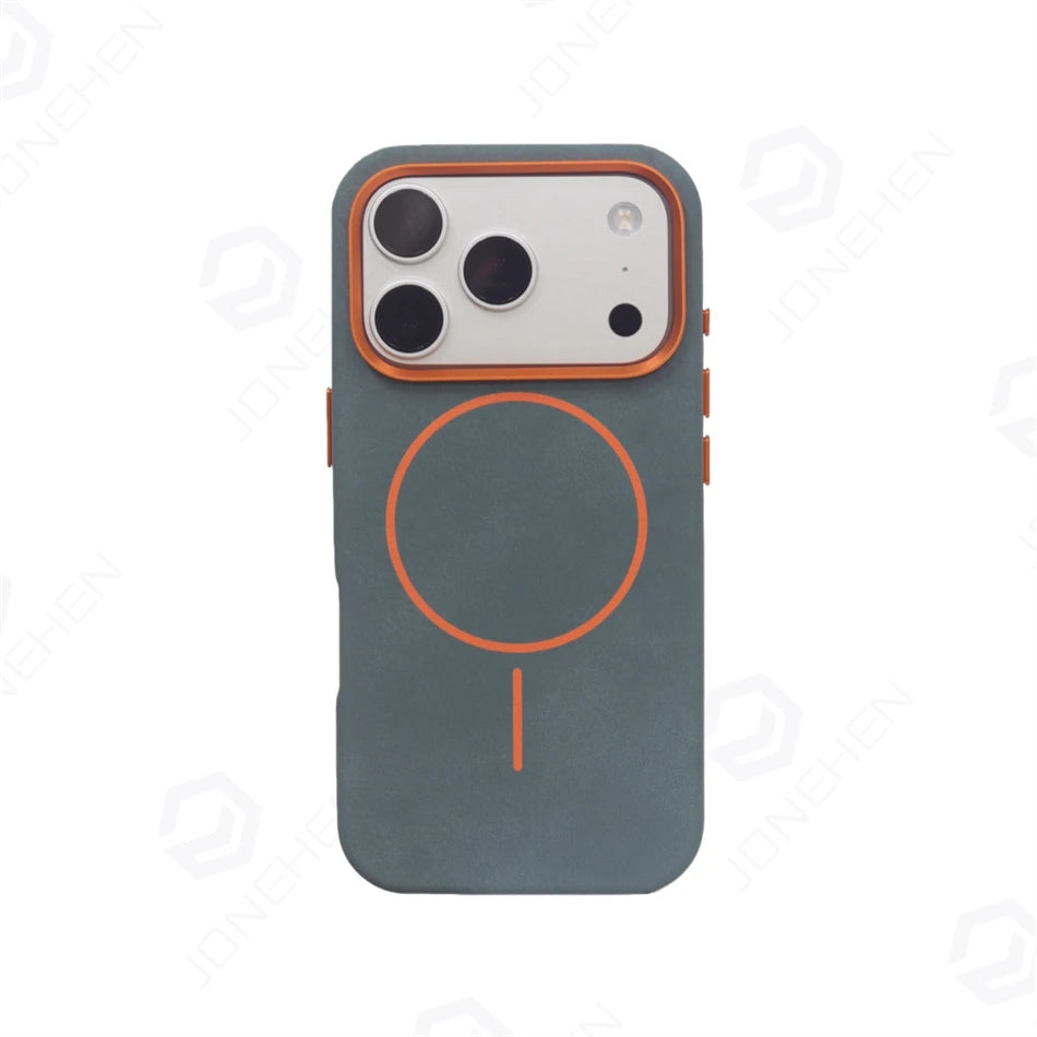 Business Matte Magnetic MagSafe Leather Case for iPhone 15–17 Series & 17 Air