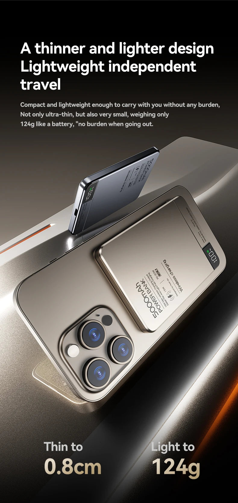 Magnetic Wireless Power Bank – Fast Charging for Magsafe iPhone