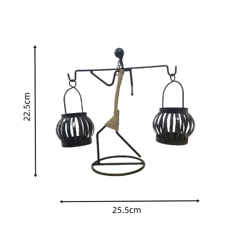 Metal Candlestick Figurine – Nordic Home Decor