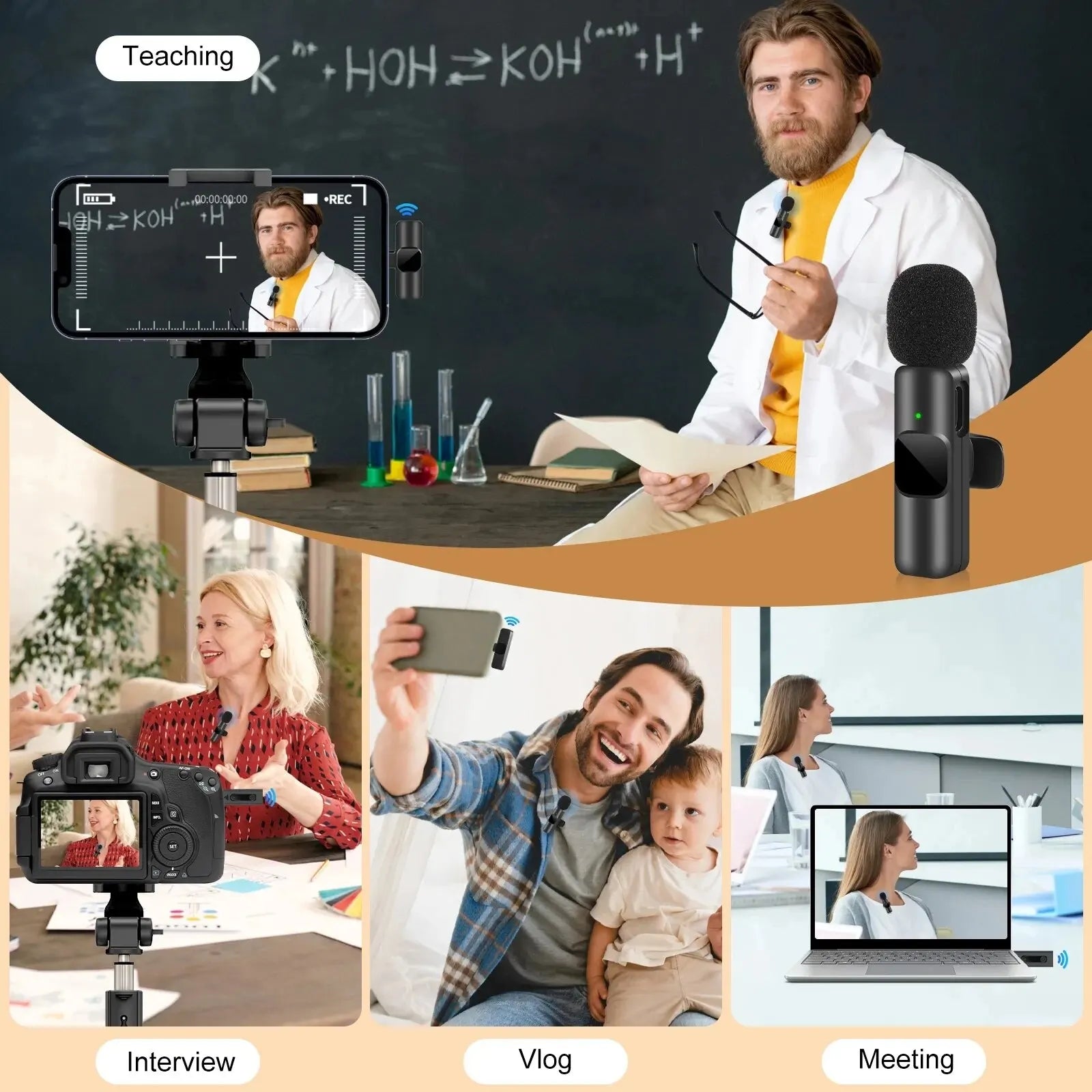 K60 Portable Wireless Microphone for Phone