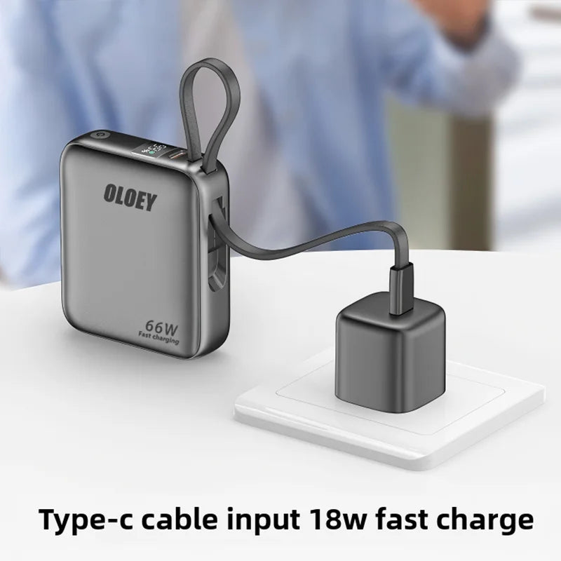66W 100000mAh Power Bank Fast Charging PD 22W Portable Mini PowerBank for iPhone 17 16 15 Xiaomi External Battery Charger