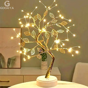 LED Rose Leaf Table Lamp – USB Fairy Light for Home & Bedroom Decor