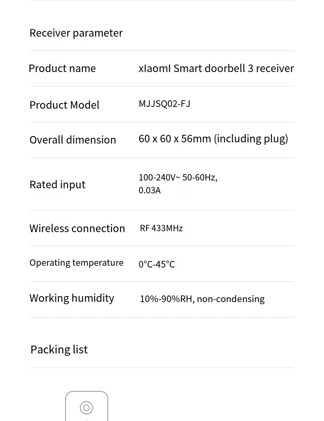 Xiaomi Doorbell 3 – Smart Video Doorbell with 2K HD & Long Battery Life