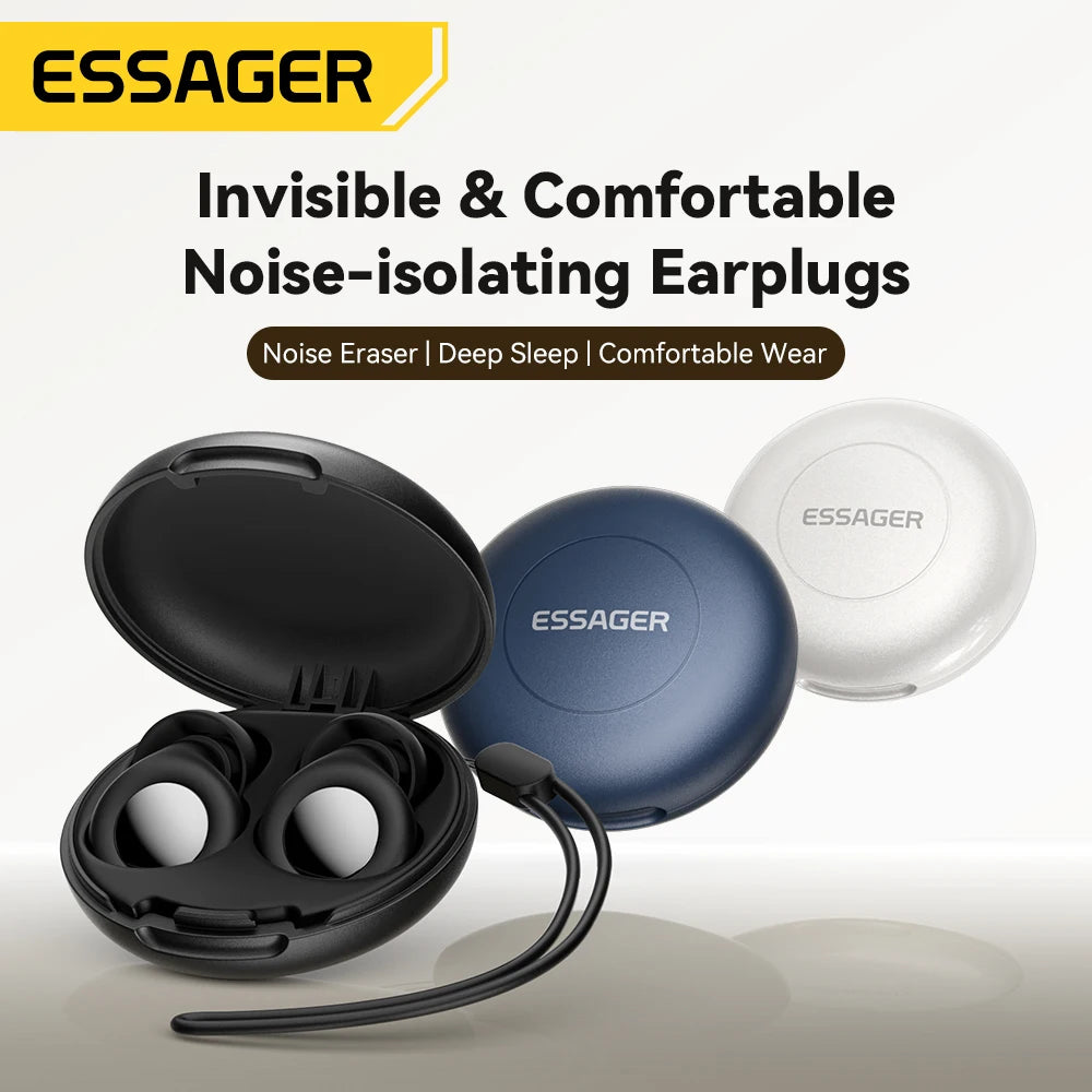 Essager Ear Plugs for Sleeping 49dB Noise Cancellin Reusable Silicone Earplug Hearing Protection for Concert Sleep Noise EarPlug