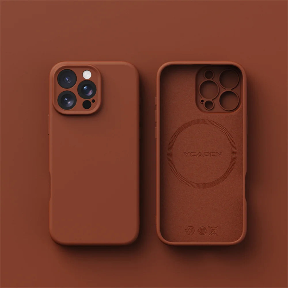Luxury MagSafe Silicone Case – Smooth iPhone Cover