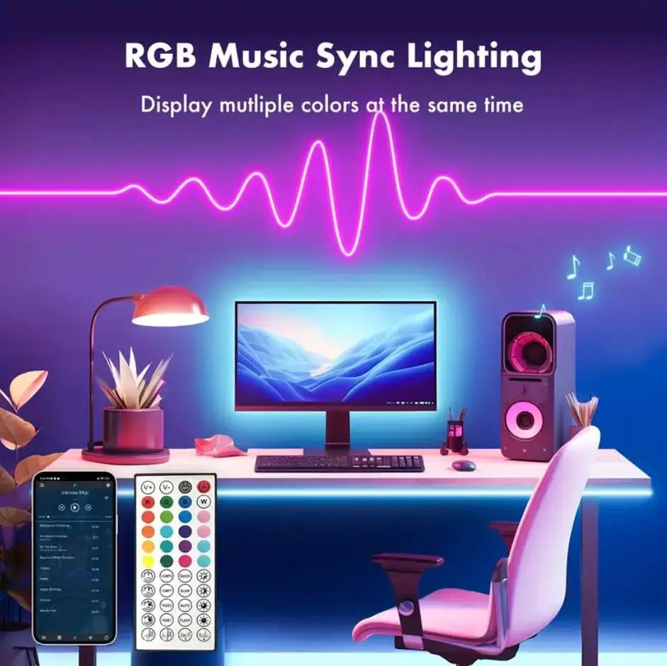 3535 RGB Neon LED Strip Lights 24V 5m 10m 20m 30m Neon Rope Light with Music Sync IP67 Waterproof Light Strip for Home Decor