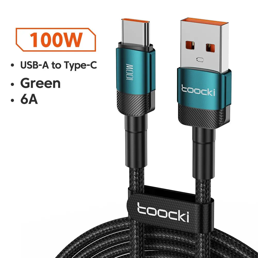 TOOCKI USB-C Fast Charging Cable – USB-C Charger Cord for Phone, Tablet & Power Bank
