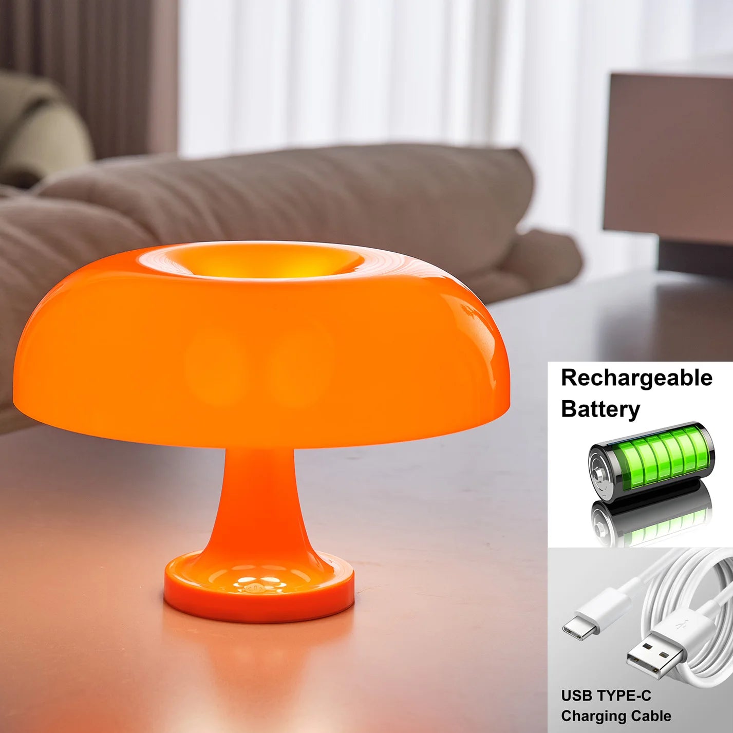 Modern Bauhaus Table Lamp – Classic Mushroom Bedside Lamp