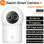 Xiaomi Smart Camera 4 9X Zoom Edition 8MP+5MP Dual Cameras f/1.6 ISP Large Aperture 4K Image Sensor AI Humanoid Pet Detection
