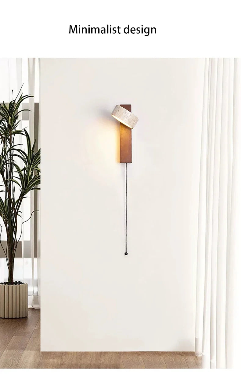 Bedside Wall Lamp – Pull Switch, Soft Down Lighting