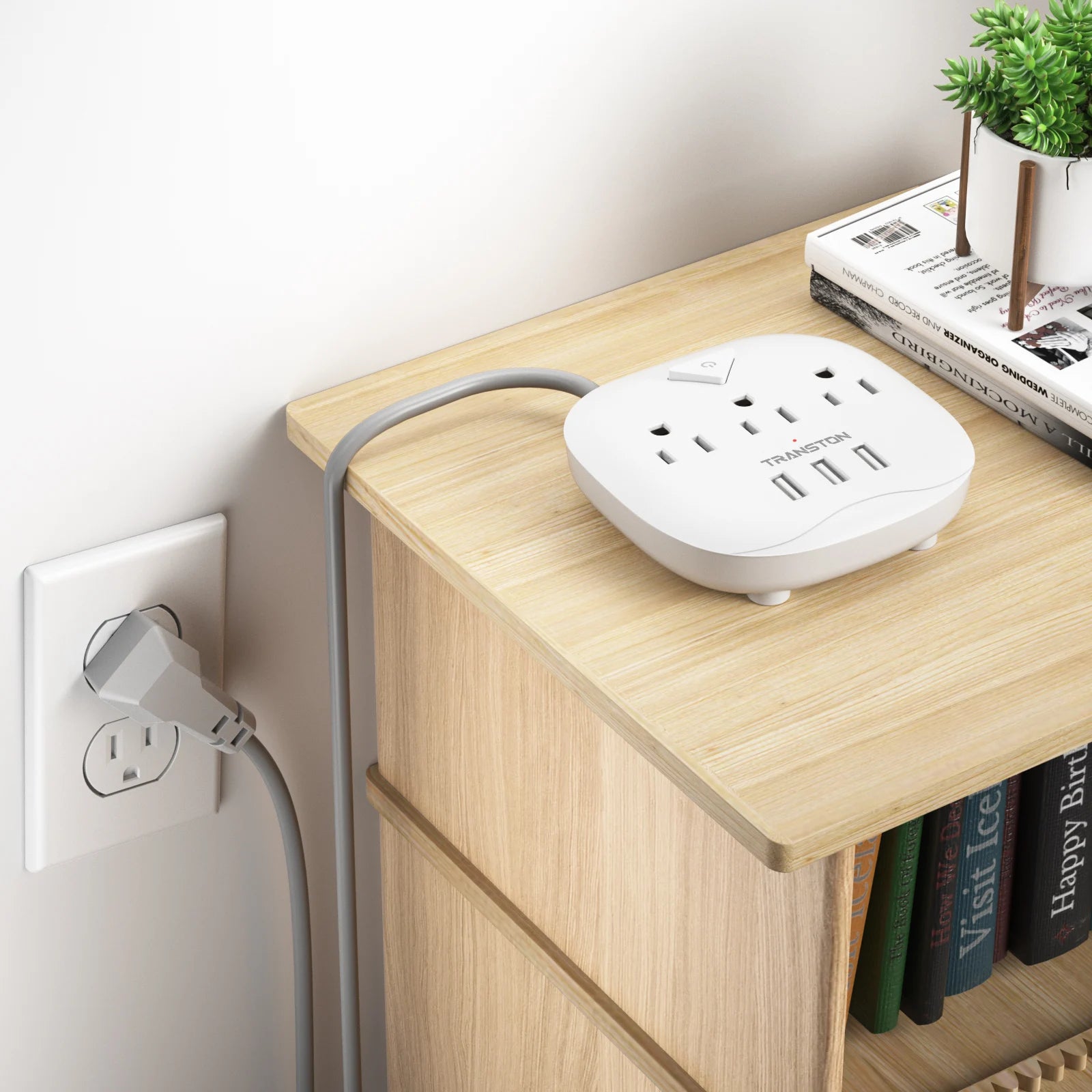 TRANSTON Power Strip – AC & USB Outlets with Quick Charge