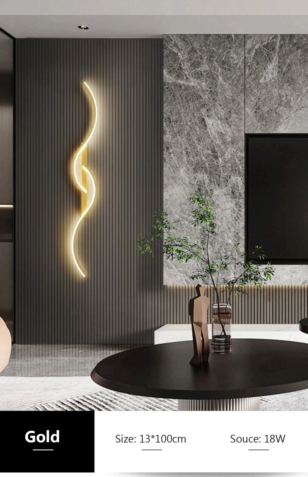 Modern Minimalist Wall Lamp – LED Strip for Home