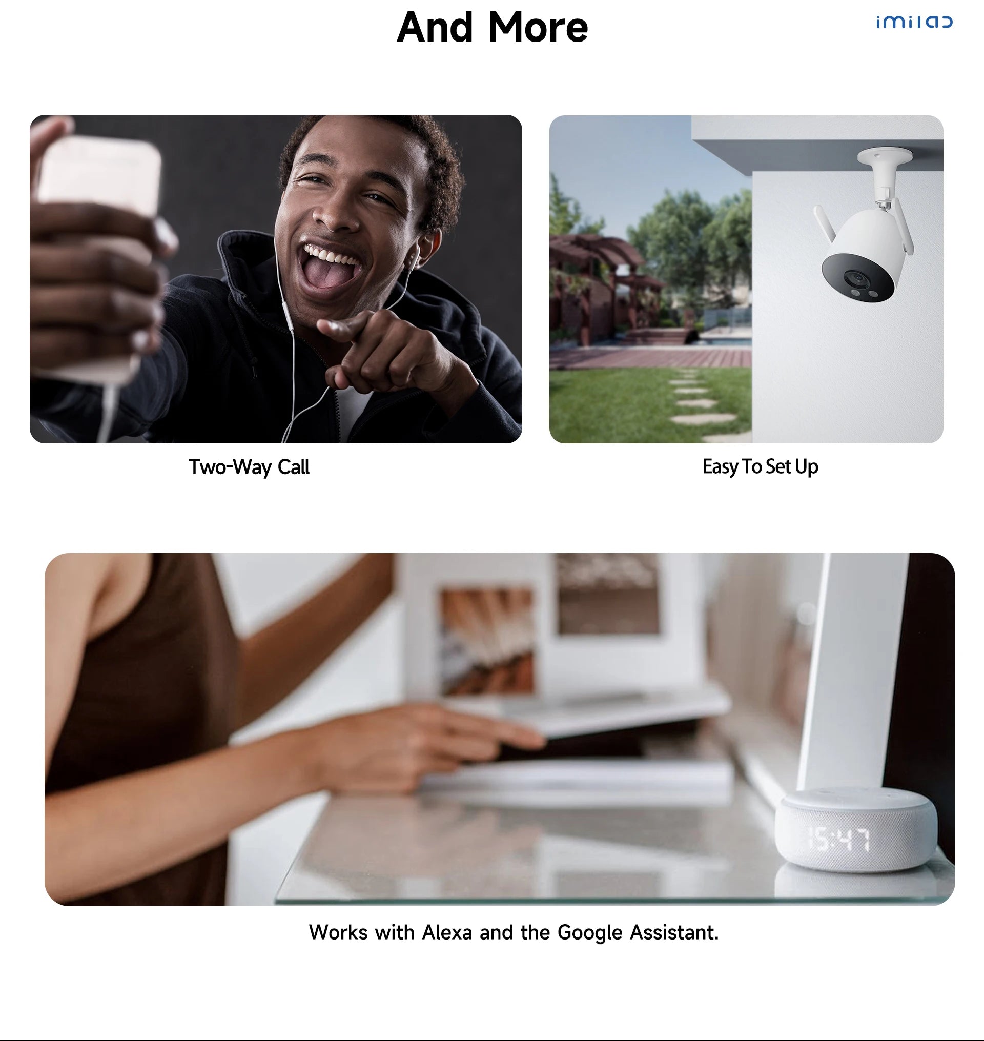 Outdoor 2K HD Wi-Fi Security Camera with Night Vision & Siren