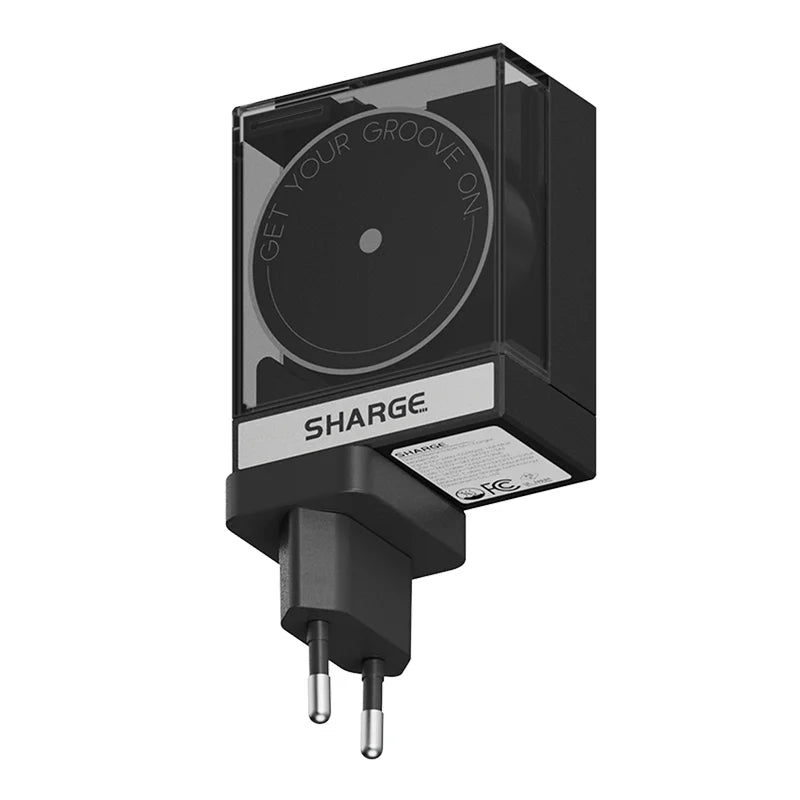 SHARGE Retractable 65W USB C Charger GaN Power 2 Devices PD Fast Charging for MacBook Pro/Air, iPhone 16,Pixel Book