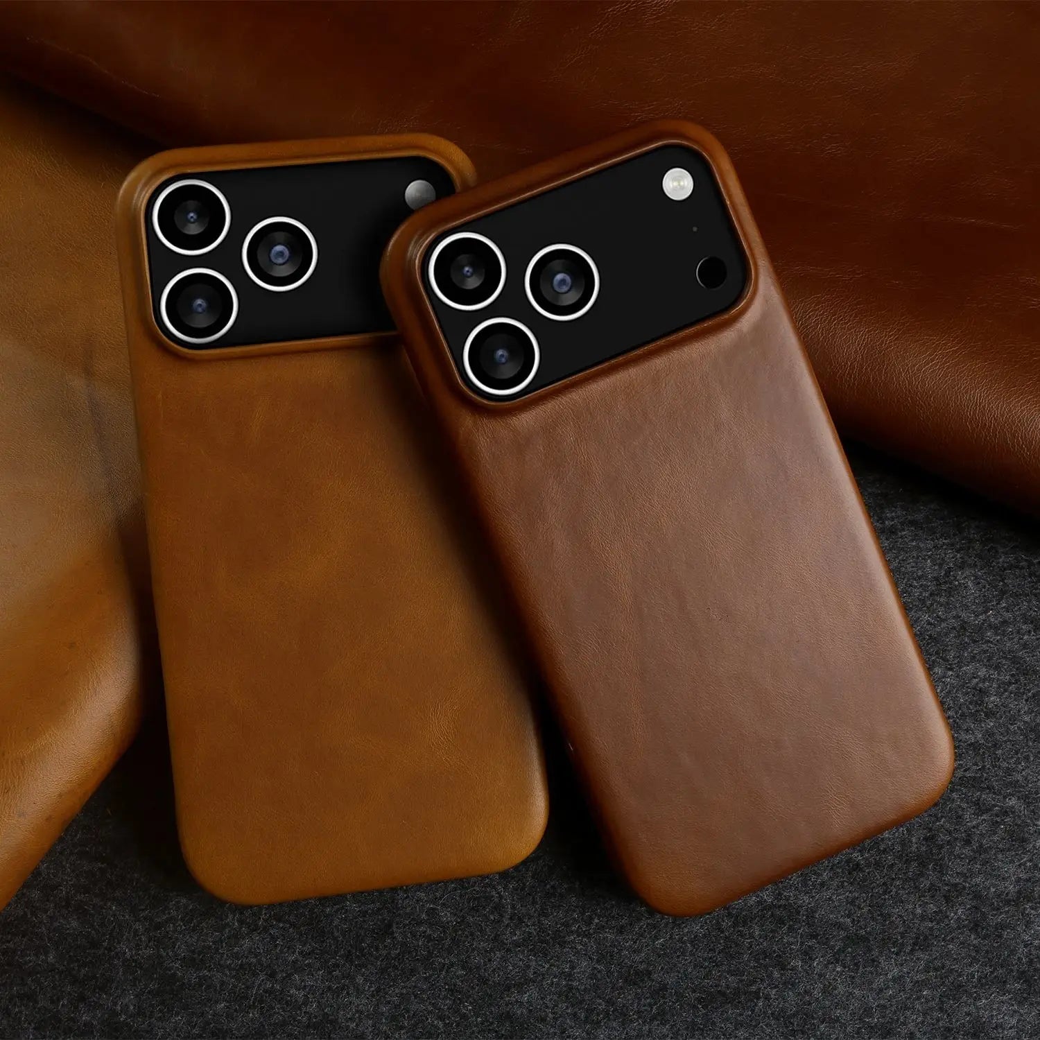 Vintage Waxed Leather iPhone Case – MagSafe Full Cover
