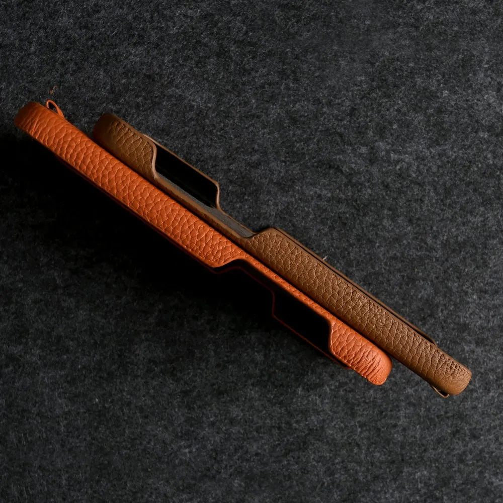 Multifunctional Charging Cable Lanyard Genuine Leather Case For iPhone 16 Pro Max 15Pro 11 13 12 14Pro Crossbody Strap Card Slot