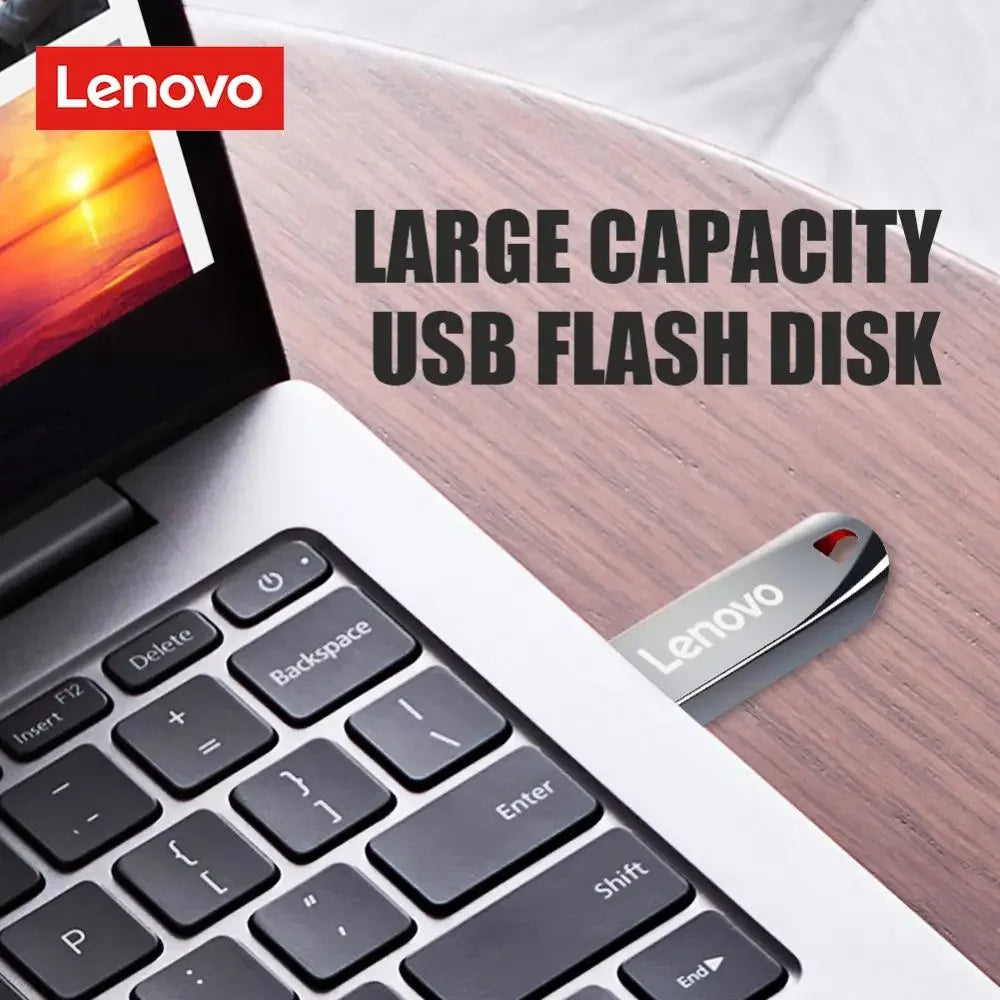 Lenovo USB 3.0 Flash Drive – 2TB/1TB/512GB Waterproof Metal Storage