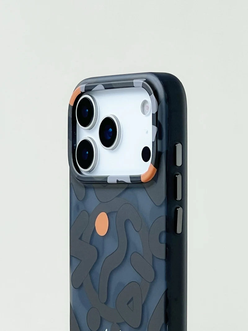 Geometric Graffiti MagSafe iPhone Case – Shockproof