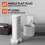 Power Strip  – Tower with 18 AC Outlets with 3 USB-A – 1 USB-C & Surge Protection