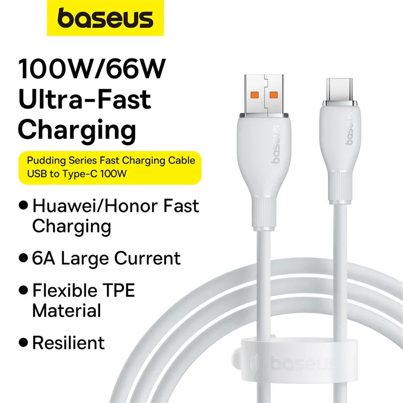 Baseus USB-C Fast Charging Cable – Data Cord for Smartphones