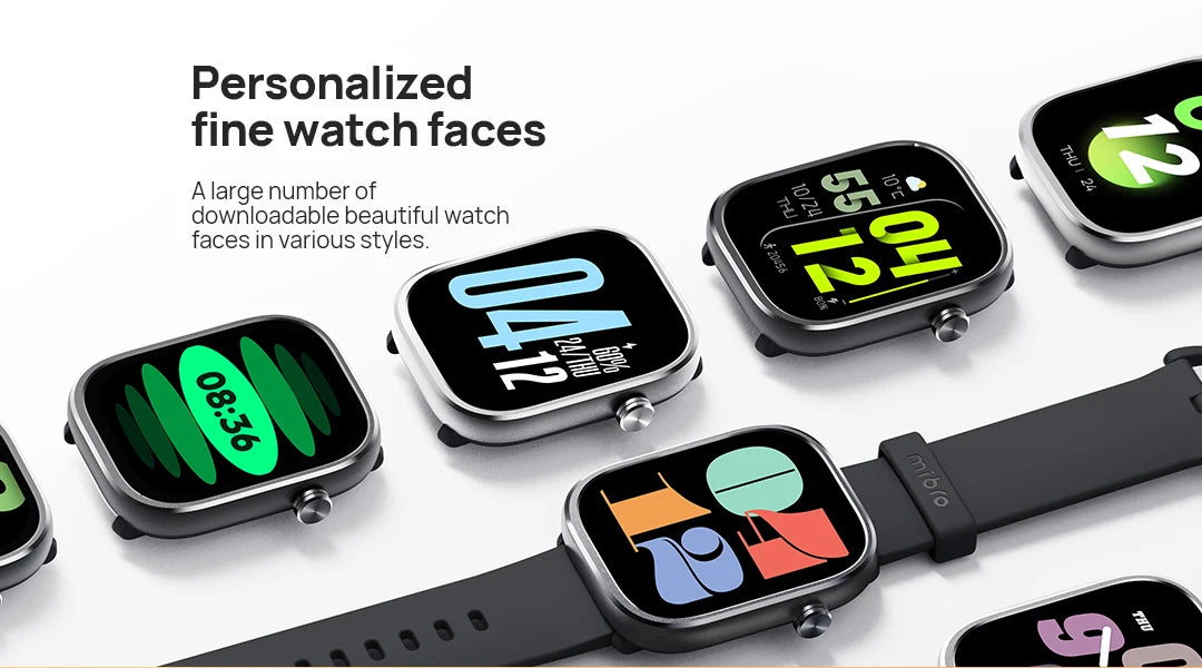 Mibro C4 Smartwatch – 2’’ Large Screen, Bluetooth Call, Heart & Oxygen Monitor