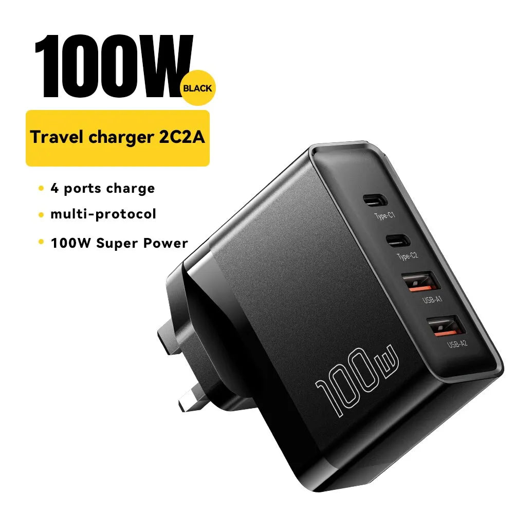 Essager 100W GaN USB-C Quick Charger – PD & QC for iPhone, Xiaomi, MacBook
