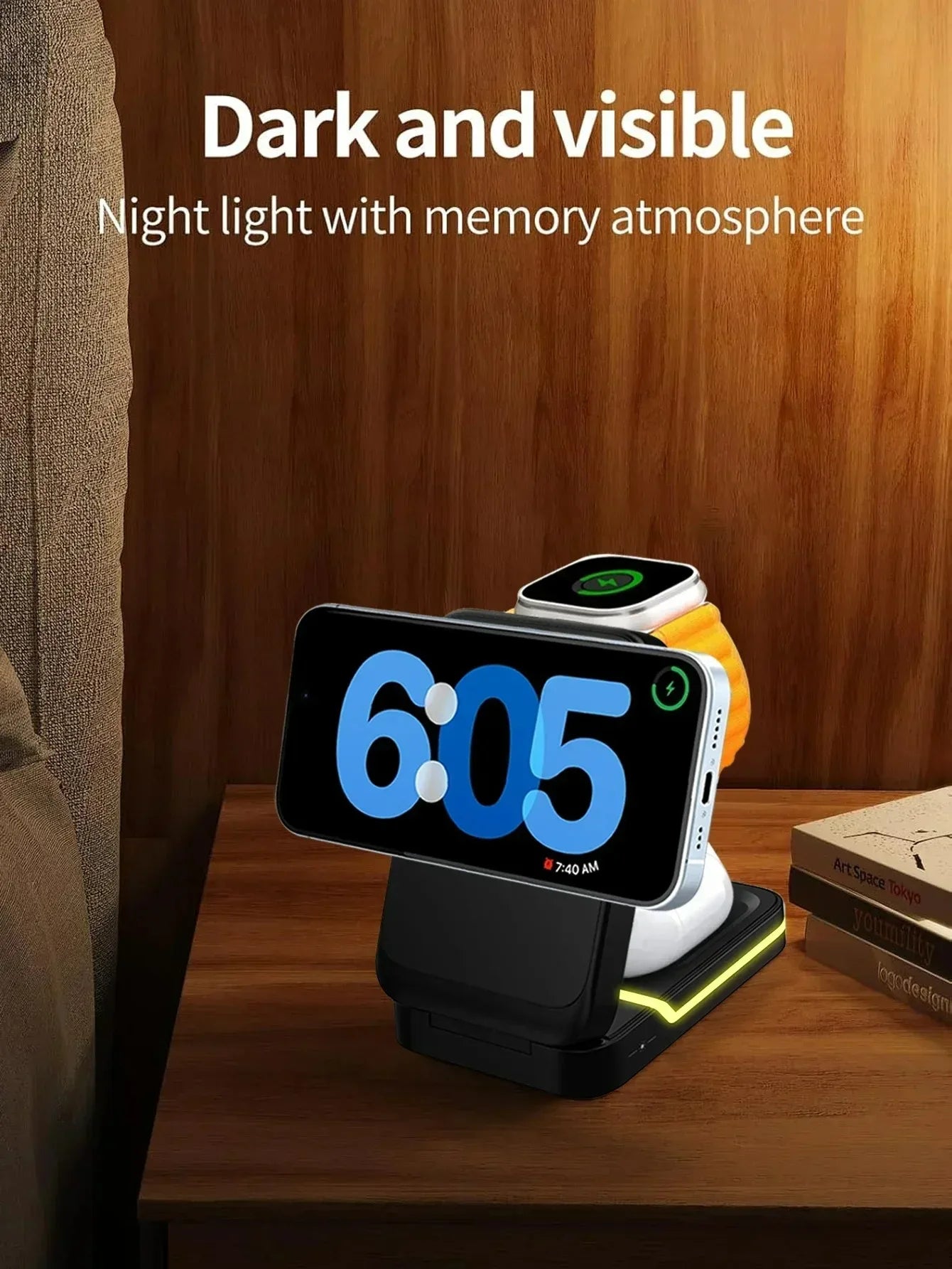 30W 3 in 1 Magnetic Foldable Travel Fast Wireless Charger Stand for Magsafe iPhone 16 15 14 13 17 Pro Apple Watch 2-9 SE Airpods
