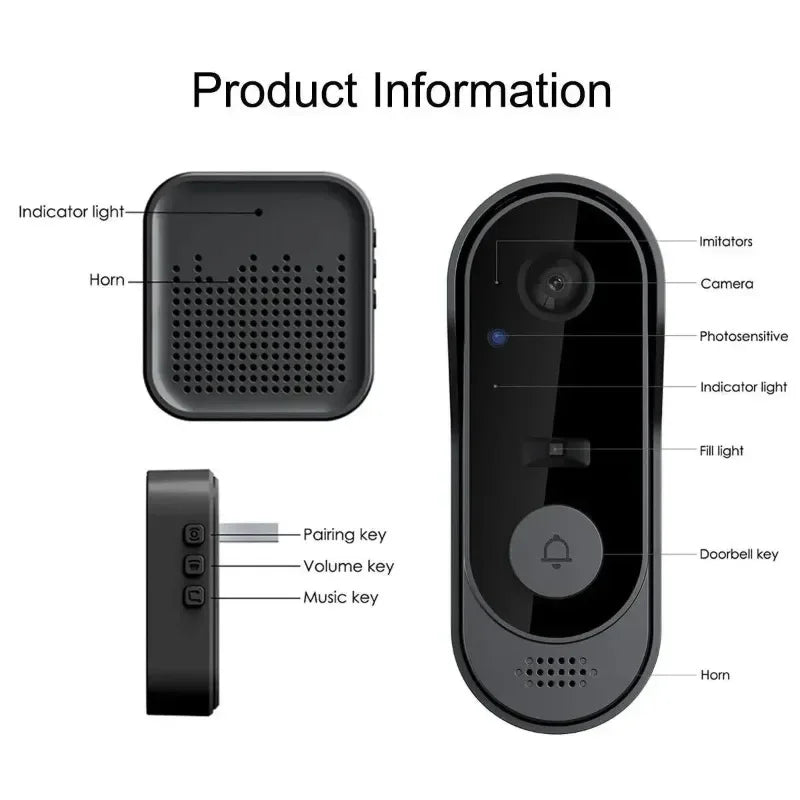 Tuya WiFi Video Doorbell – HD Camera & Outdoor Security