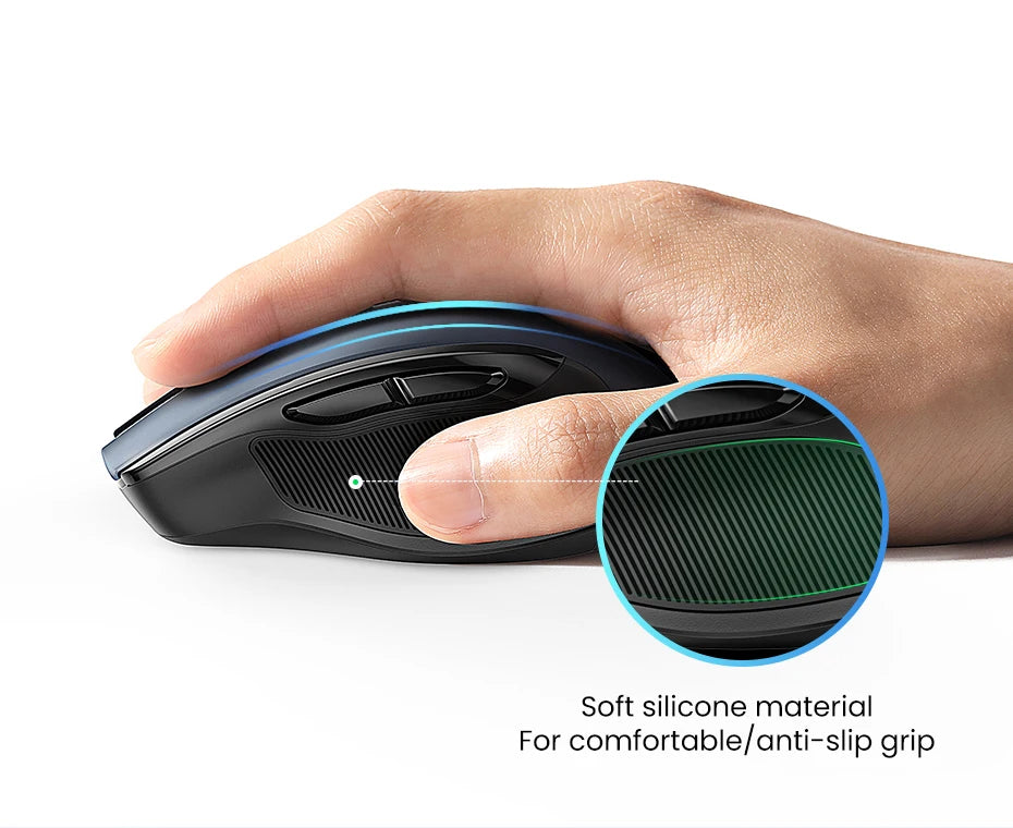 UGREEN Wireless Mouse – Ergonomic, 4000DPI, Bluetooth & 2.4G