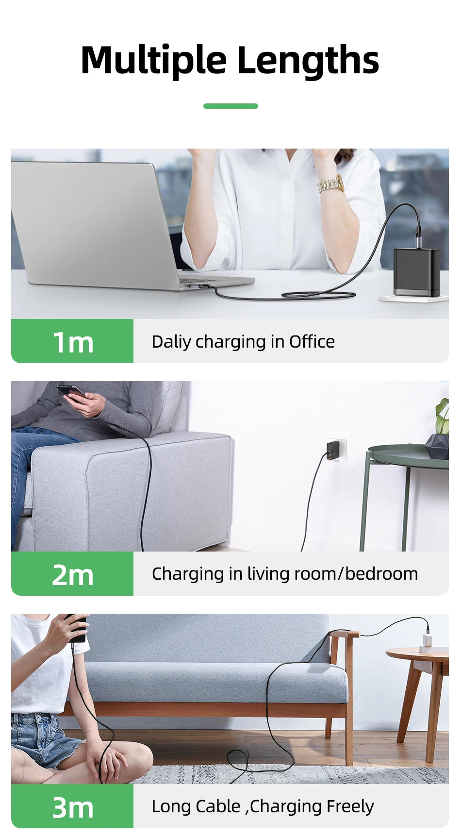 USB-C to USB-C 240W Cable – 2m PD 3.1 Fast Charger