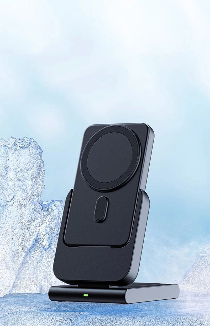 Portable 3-in-1 Wireless Charger – 10000mAh Power Bank for Apple Devices