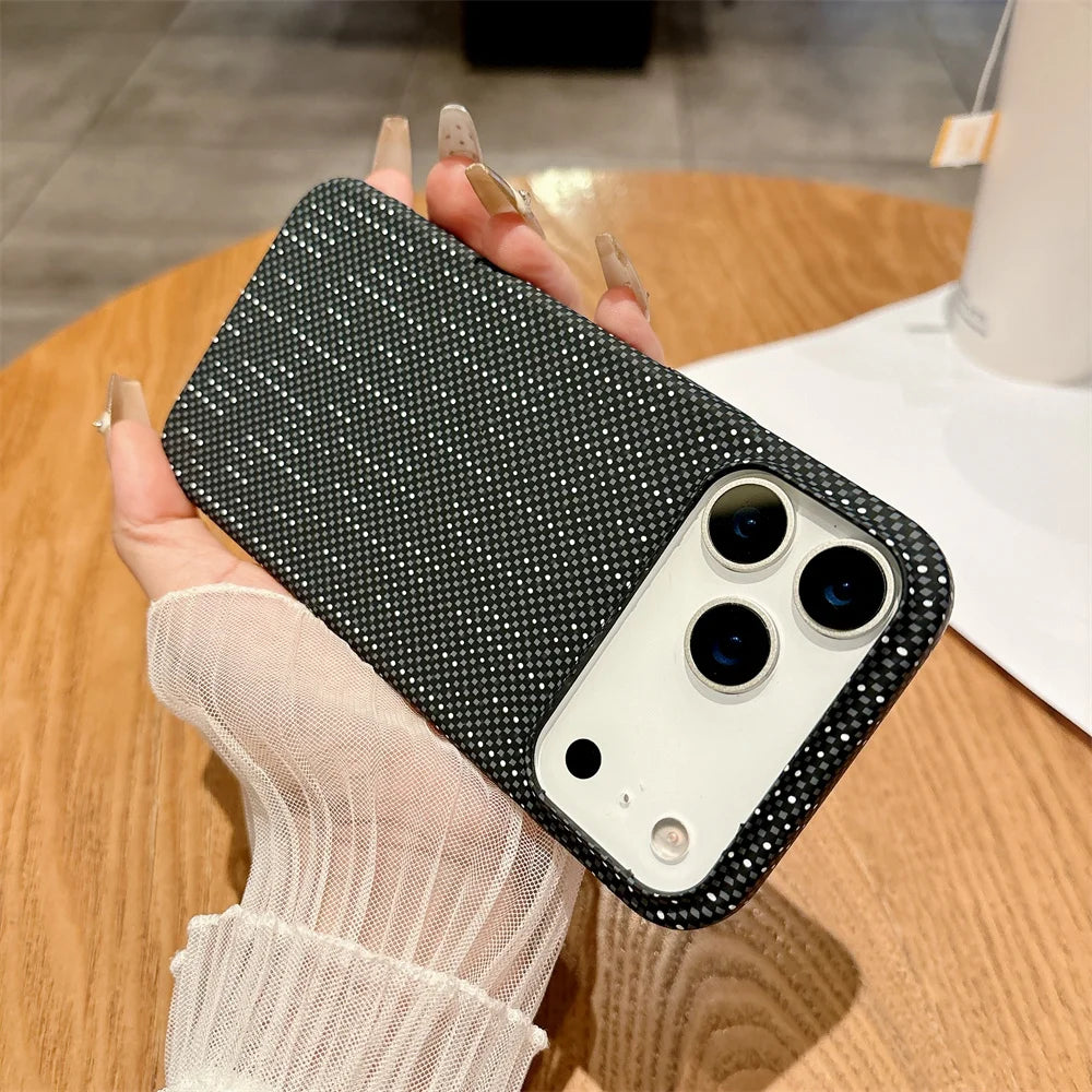 Magnetic Kevlar Carbon Fiber iPhone Case – Slim & Protective
