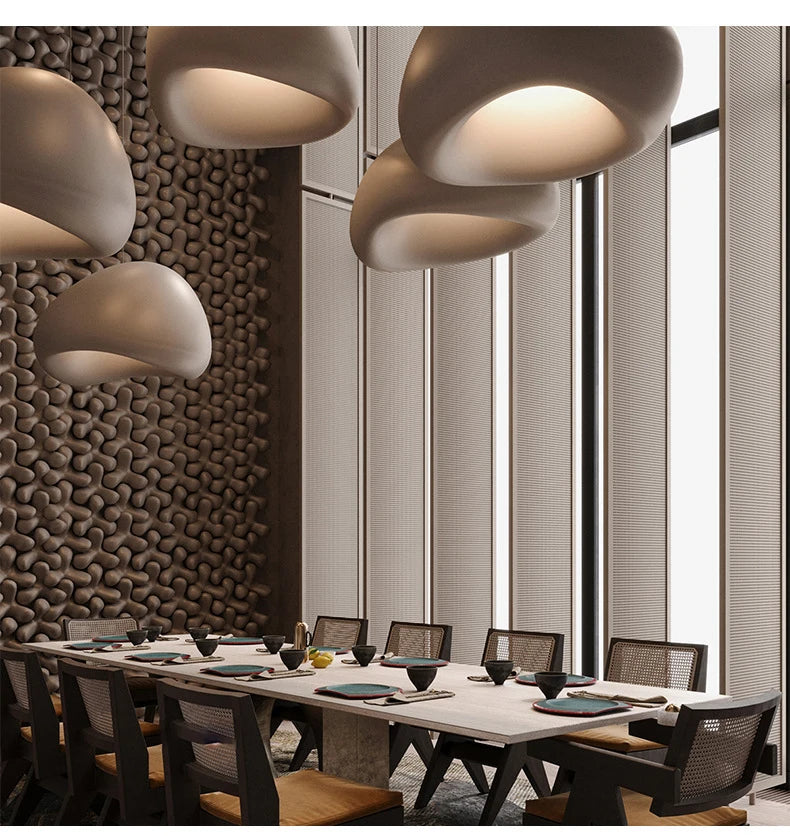 Nordic Wabi Sabi LED Pendant – Modern Ceiling Light for Home