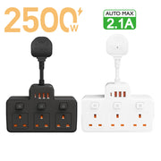 UK Power Strip with AC Outlets, USB-C & Network Filter