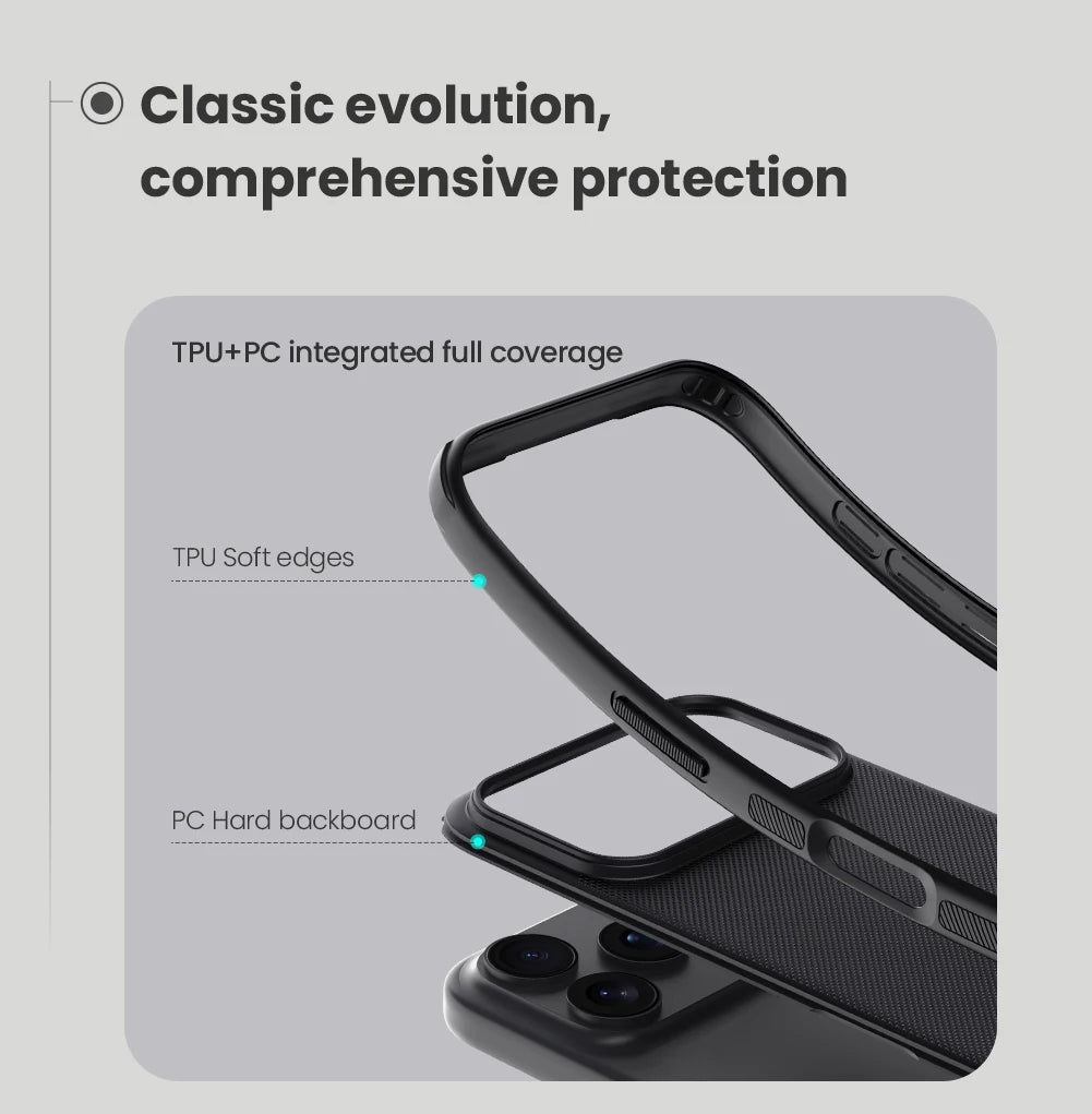 Nillkin Super Frosted Shield Pro Case for iPhone 17 Pro / 17 Pro Max – Shockproof PC+TPU Cover