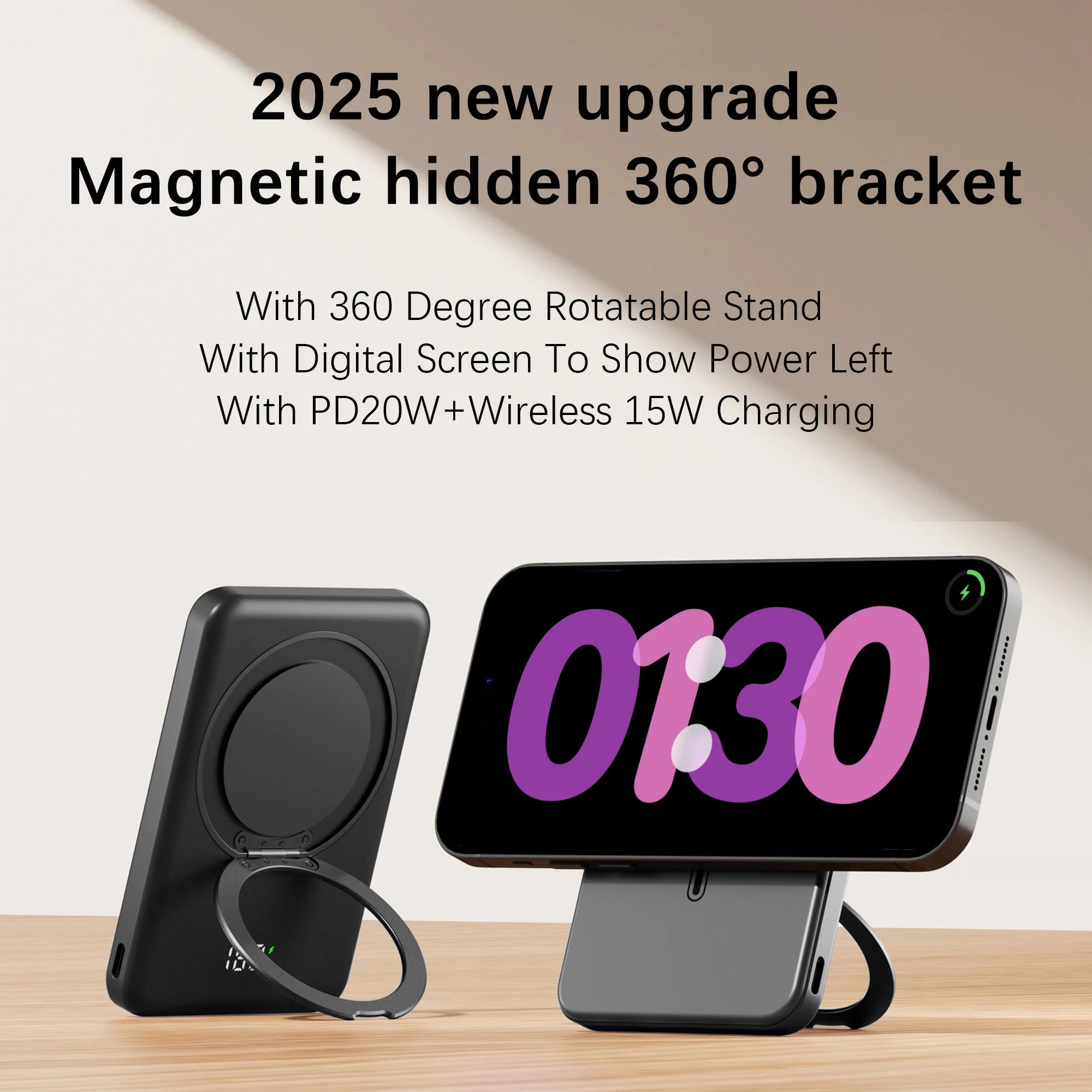 Portable 10000mAh Magnetic Power Bank – 20W Fast Charging for Phones
