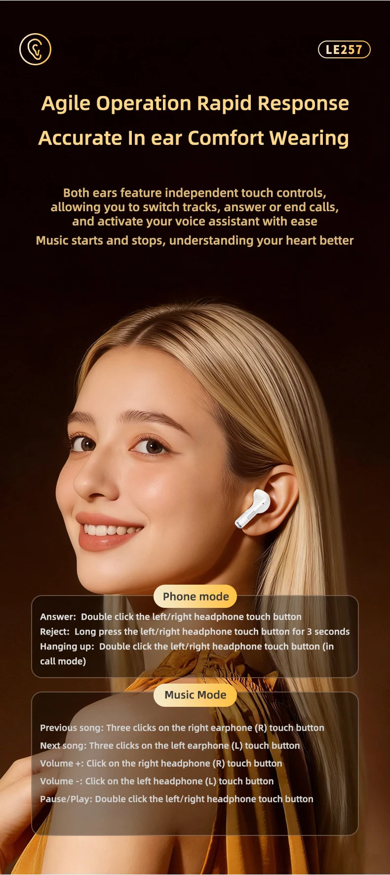 Lenovo Wireless Earbuds – Bluetooth 6.0, HiFi Sound, ENC Noise Reduction & Gaming Mode
