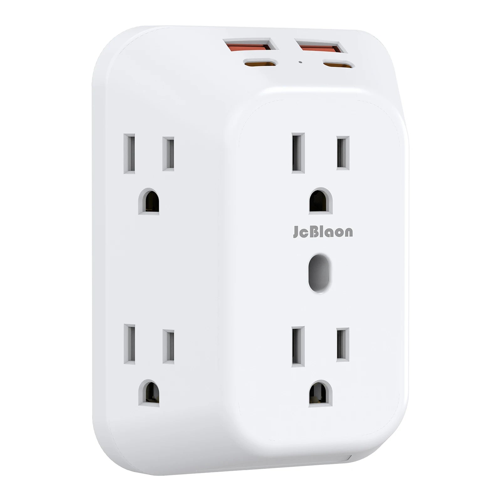 USB Wall Charger Surge Protector – 6 AC Outlets, 4 USB Ports & 2 USB-C