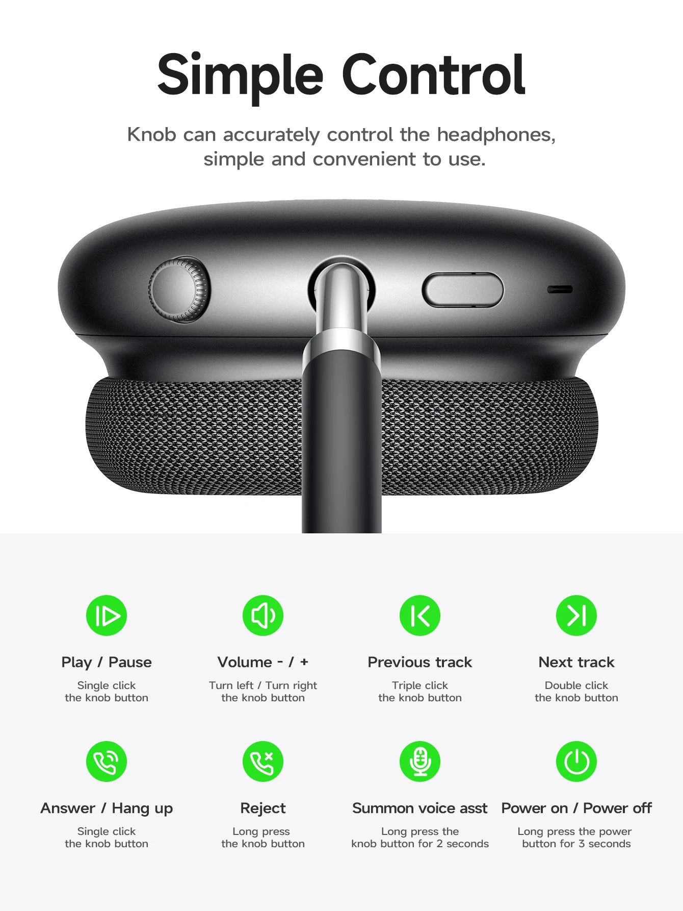 HOCO Over-Ear ANC Headphones – Bluetooth Wireless