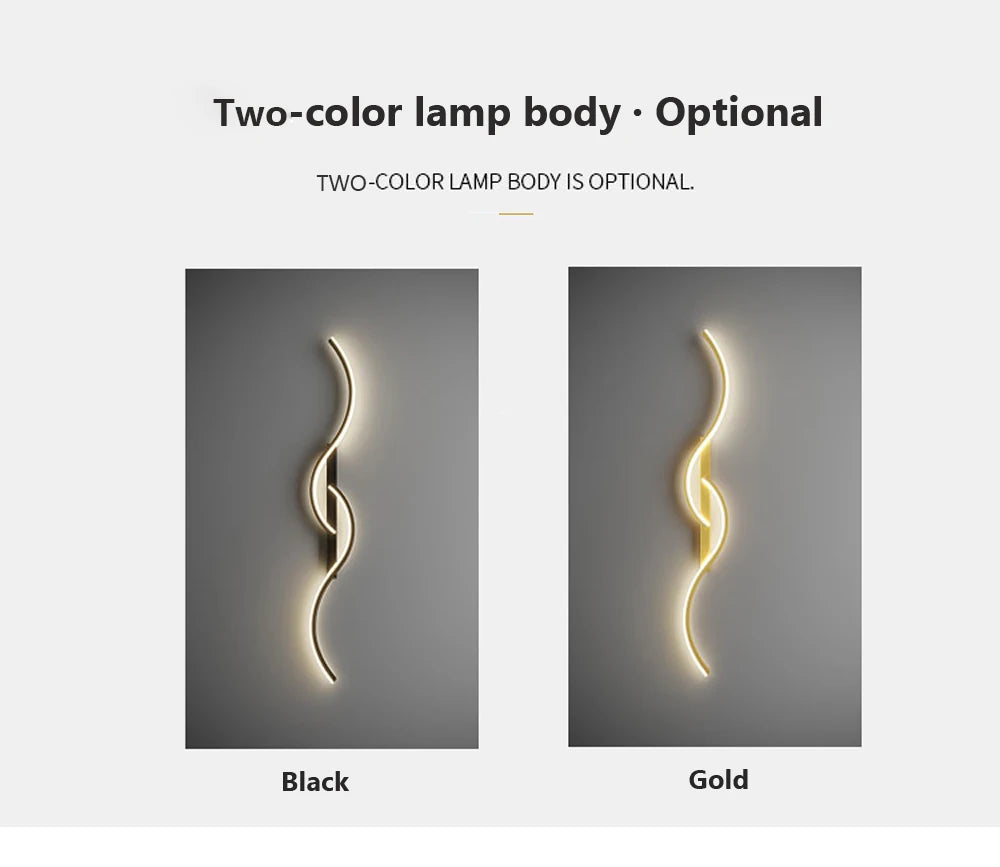 Modern Minimalist Wall Lamp – LED Strip for Home