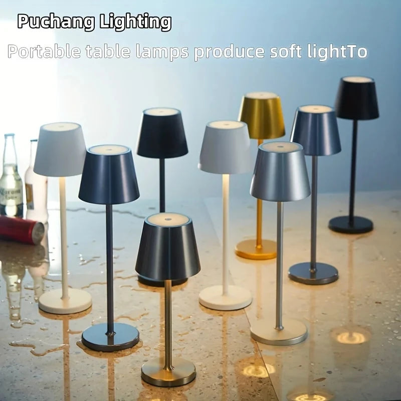 Rechargeable Desktop LED Lamp – Touch Control, Dimmable for Home & Hotel