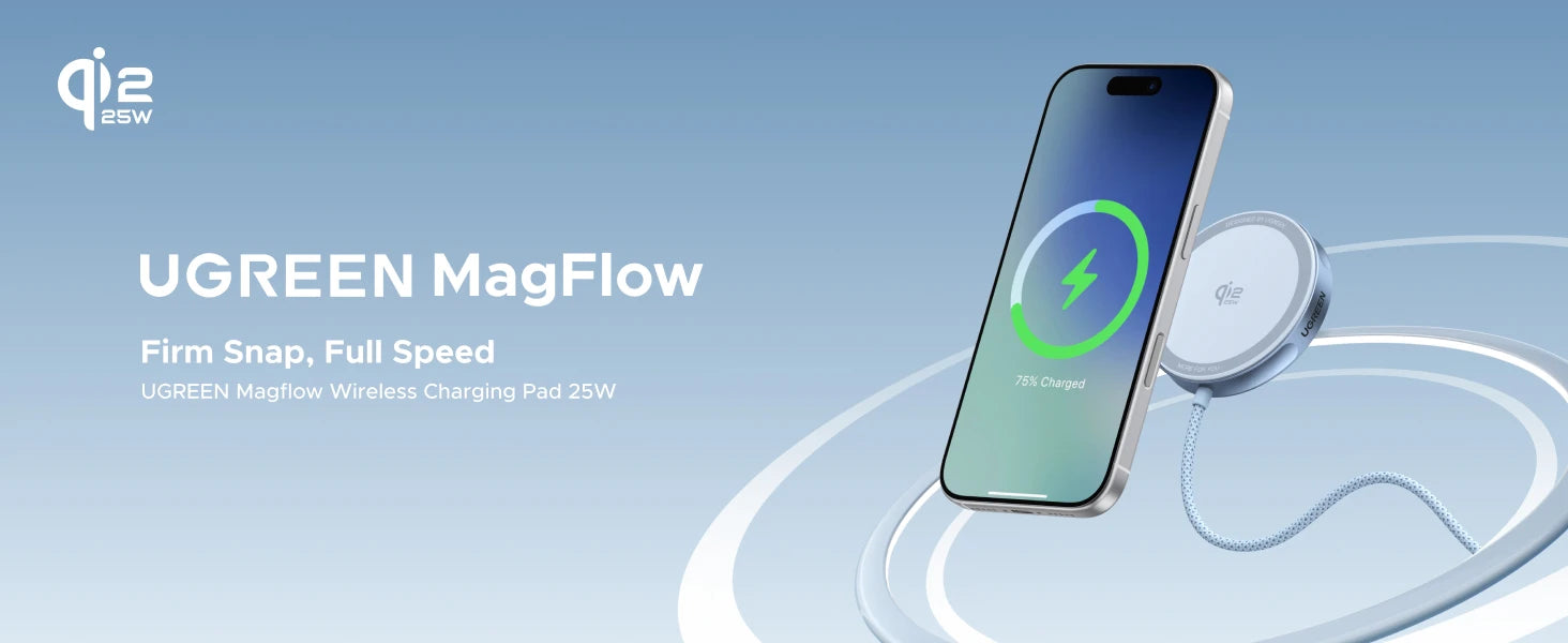 UGREEN Magflow Fast Wireless Charging Pad – Qi2 Certified