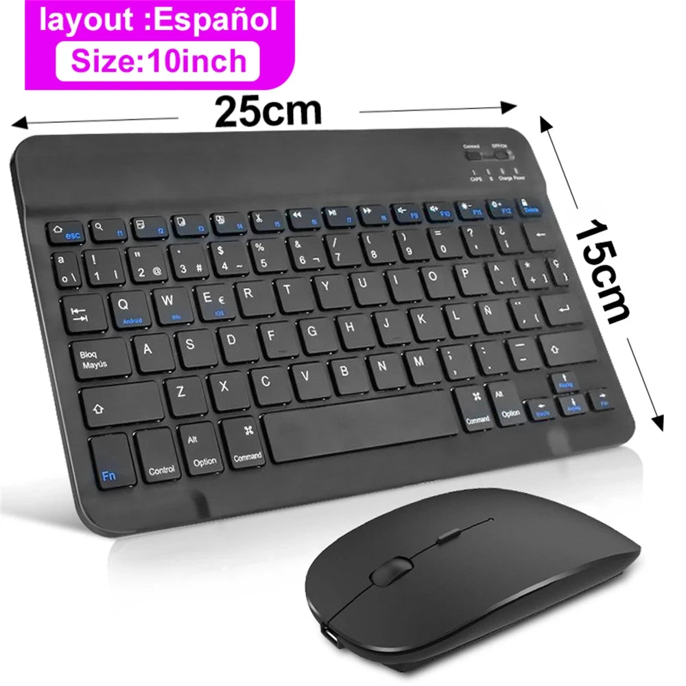 Wireless Keyboard Mouse Combo – iPad, Android, Windows Tablet, Multi-Language