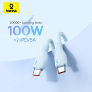 Baseus 100W PD USB-C Cable – Fast Charging for MacBook & iPhone