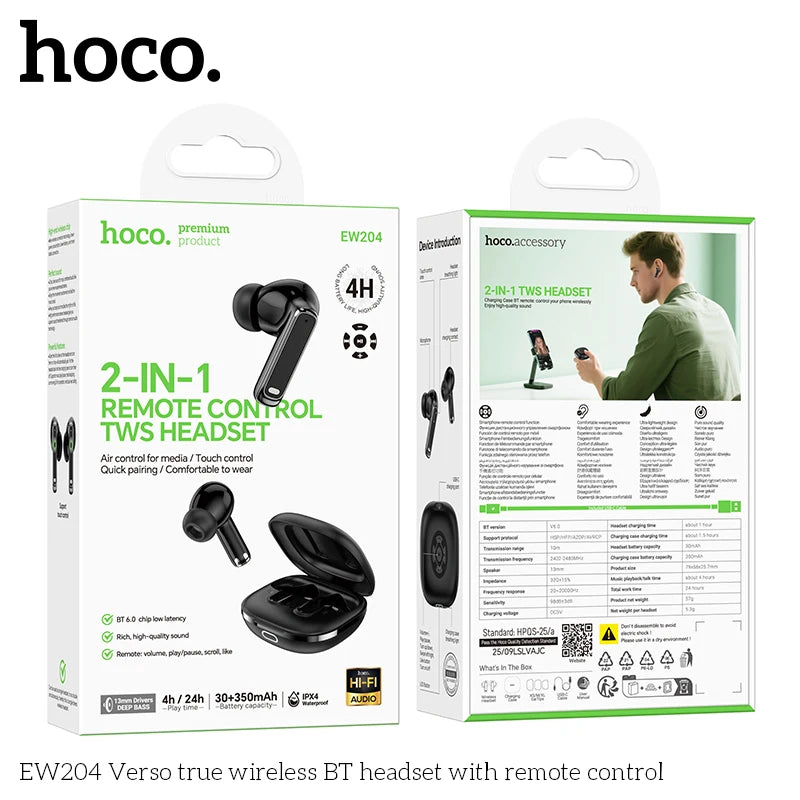 HOCO True Wireless Earphones V6.0 – HiFi Sport In-Ear