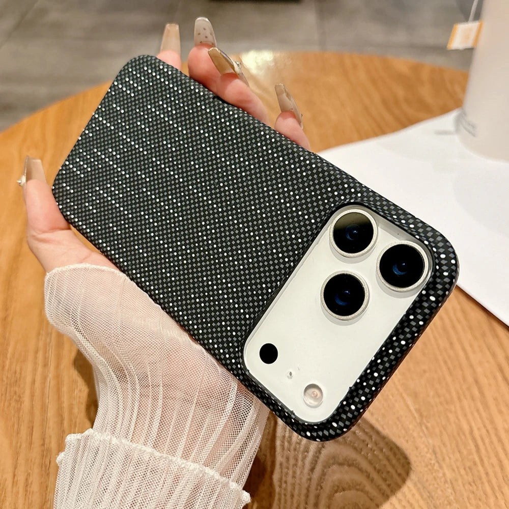 Magnetic Kevlar Carbon Fiber iPhone Case – Slim & Protective