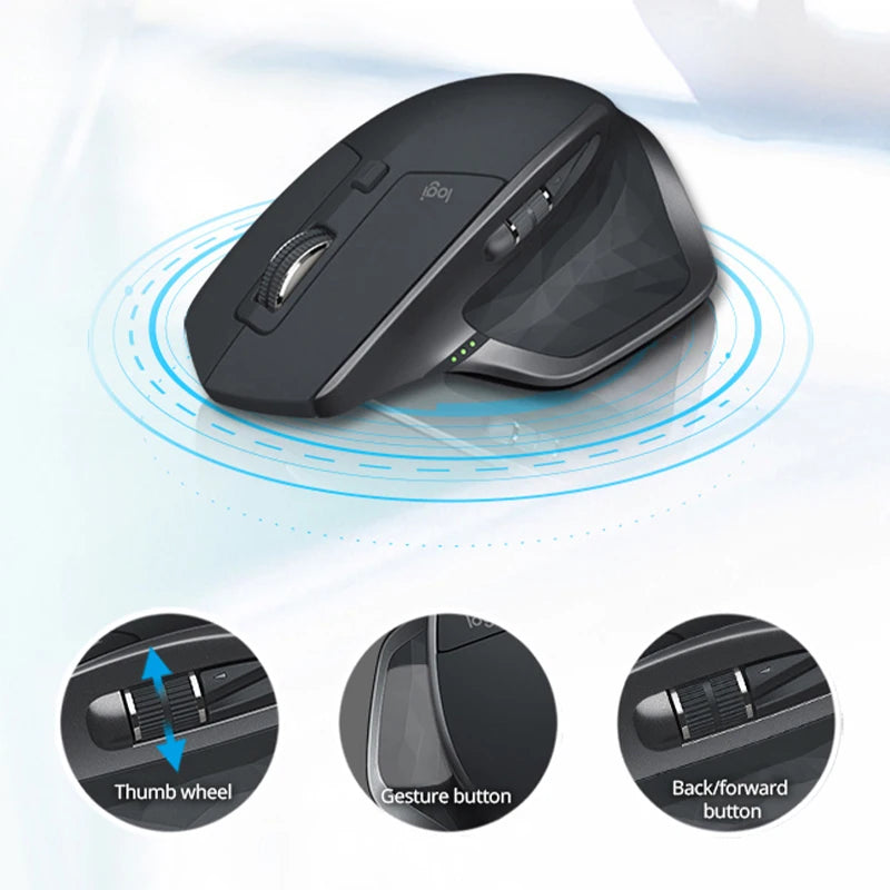 Logitech MX Master 2S Wireless Bluetooth Mouse – Rechargeable, Office & Laptop
