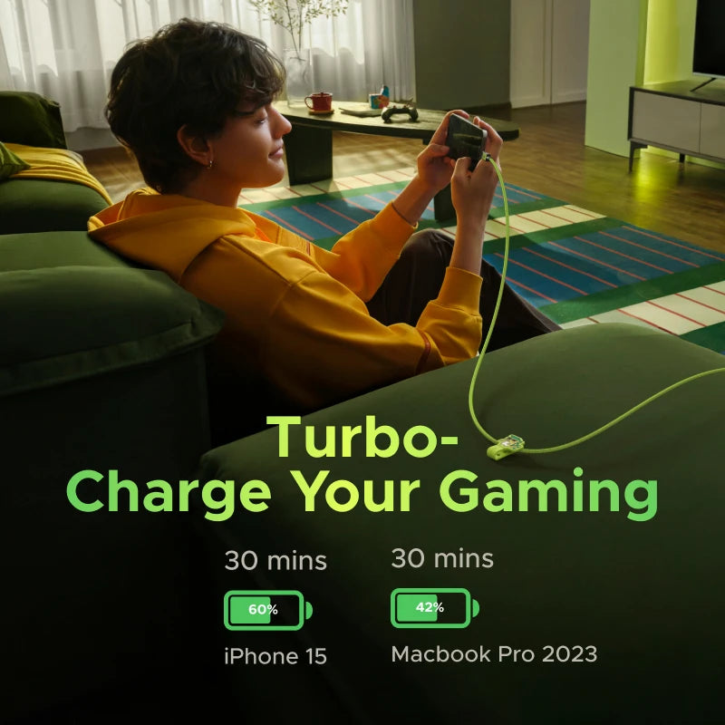UGREEN Genshin Impact USB-C Cable – 100W Fast Charge for iPhone & Samsung