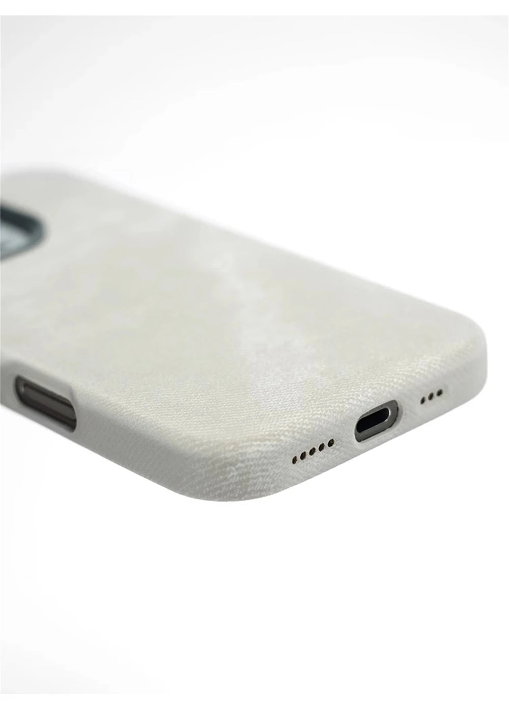 Luxury Fiber Leather Magnetic Shockproof Case – iPhone 15–17 Series